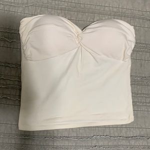 White strapless crop top. Size m